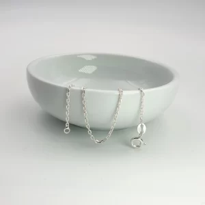 Chaîne fine Maille Forçat en argent recyclé