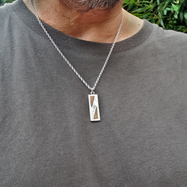 Pendentif en argent et orme pour homme