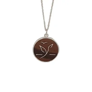 Bijou nature Argent recyclé et bois de noyer