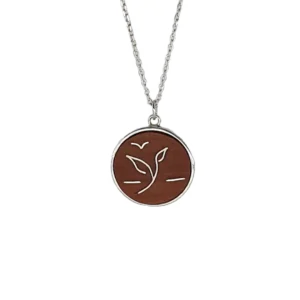 Bijou nature Argent recyclé et bois de pommier