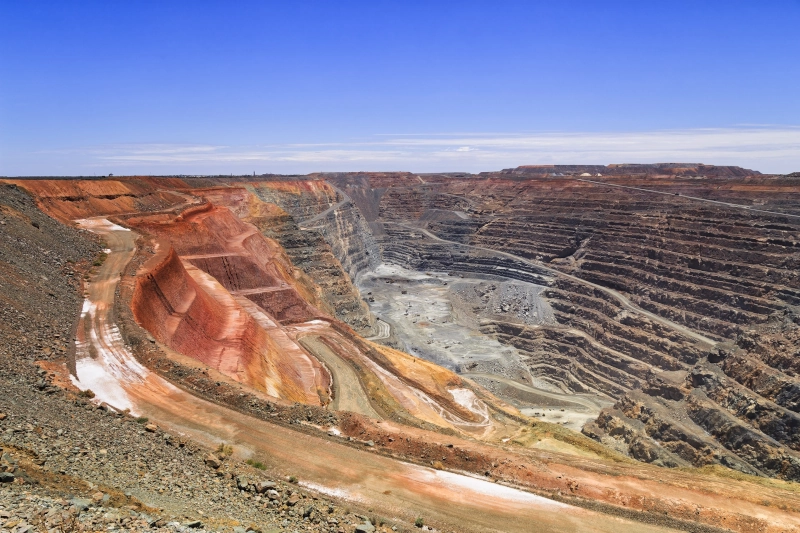 Mine d'or à ciel ouvert